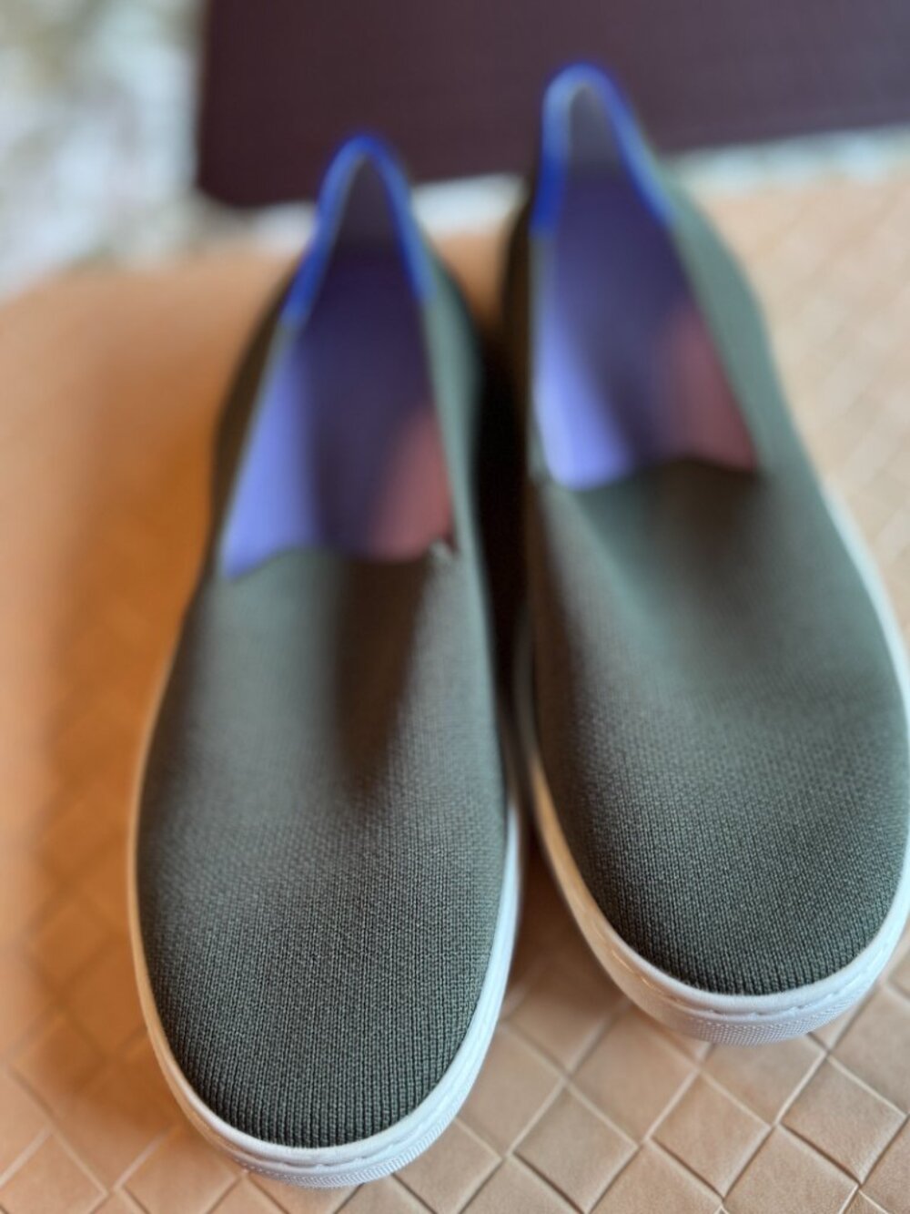 Rothy's Women’s Original Slip On Sneakers Comfort Stretch Walking Shoes Green 8